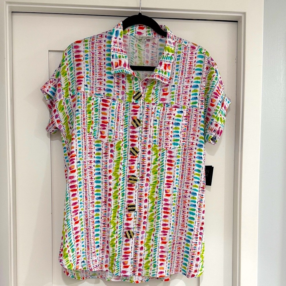 John Mark Multicolor Button Down Shirt